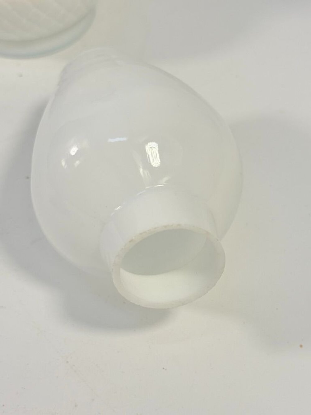 Mini Finger Oil Lamp Milk Glass Shade Chimney Vintage Home Decor Granny Farmhous - Picture 14 of 16